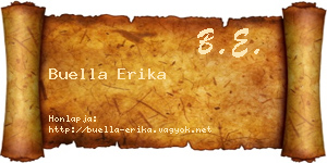 Buella Erika névjegykártya